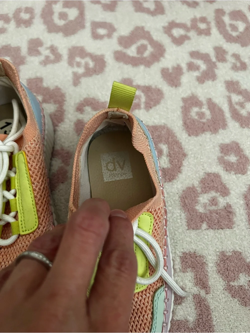 Dolce Vita Peach, Mint & Lavender Kids Lace-Up Sneakers